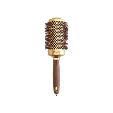 Olivia Garden Expert Blowout Shine Wavy Bristles Altın ve Kahverengi Fön Fırçası 55