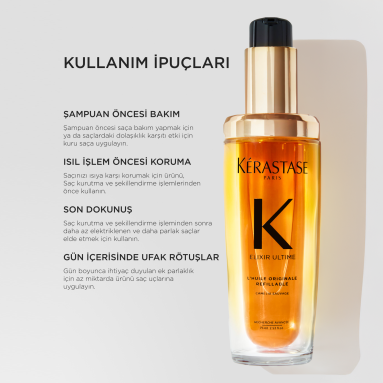 Kerastase Elixir Ultime Esans piramidi Frezya Notası Sandal Ağacı Notası Heliotrop Notası
