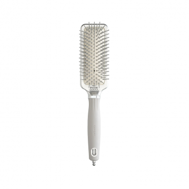 Olivia Garden Expert Care Rectangular Nylon Bristles Gümüş Saç Fırçası Large