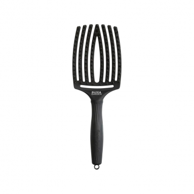 Olivia Garden Fingerbrush Care Iconic Boar Nylon Full Black L Fırça