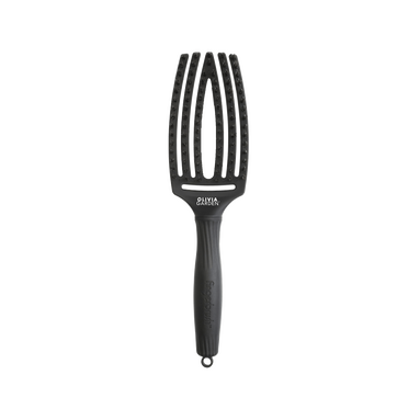 Olivia Garden Fingerbrush Care Iconic Boar Nylon Full Black M Fırça