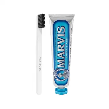 Marvis Aquatic Mint Diş Macunu 85 ml ve Diş Fırçası