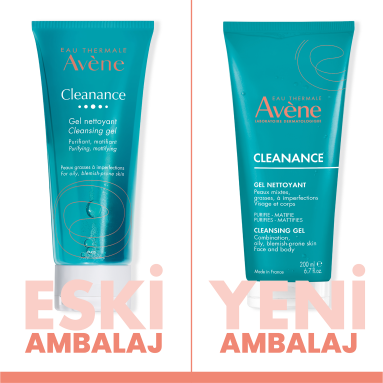 Avene Cleanance Yağlı ve Akneye Eğilimli Ciltler için Matlaştırıcı Temizleme Jeli 200 ml – Cildi matlaştıran ve temizleyen, 200 ml'lik Avene Cleanance jel.