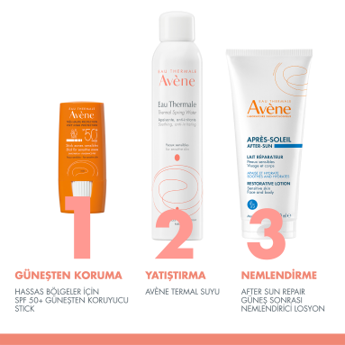 Avene Hassas Bölgeler için SPF 50+ Güneşten Koruyucu Stick 8 g - Dudak, Burun ve Kulak Gibi Hassas Alanlar İçin Geliştirilmiş Yüksek Koruma