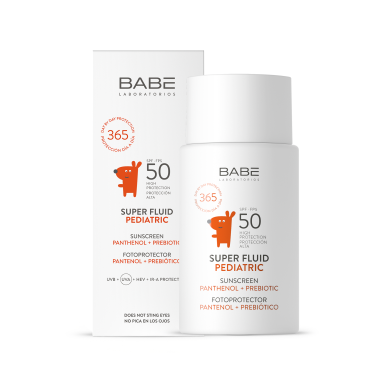 Babe Super Fluid Pediatric Spf50 Bebek Güneş Koruyucu 50 ml - Bebek cildine özel, SPF 50 güneş koruması sağlayan nazik formül.