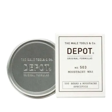 Depot No. 503 Mustache Wax Bıyık Cilası 30 ml – Bıyıkları şekillendirip sabitleyen, doğal içeriklere sahip 30 ml'lik Depot bıyık cilası.