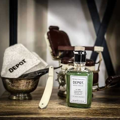 Depot No. 406 Transparent Shaving Gel Brushless 200 ml - Fırçasız tıraş için mükemmel kayganlık ve şeffaf jel.