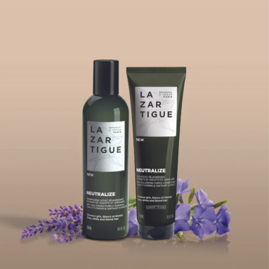 Lazartigue Neutralize Anti-Yellowing Mor Saç Kremi 150 ml - Sarı alt tonlarını dengeler ve saçı nemlendirerek sağlıklı bir görünüm kazandırır.