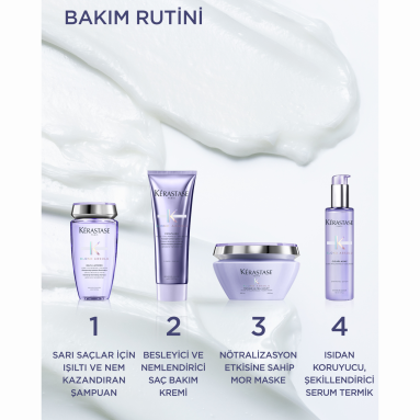 Kerastase Blond Absolu Cicaplasme Sarı Saçlar için Isıya Karşı Koruyucu Bakım Serumu 150 ml - Sarı saçları nemlendirirken, sıcaklık ve ısıdan korunmasına yardımcı olan serinletici bakım