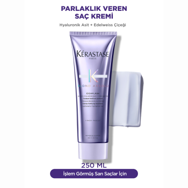 Kerastase Blond Absolu Cicaflash Sarı Saçlar için Parlaklık Veren Durulanan Saç Bakım Kremi 250 ml - Sarı saçları besleyip güçlendirirken, doğal parlaklık kazandıran derinlemesine bakım kremi
