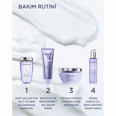 Kerastase Blond Absolu Cicaflash Sarı Saçlar için Parlaklık Veren Durulanan Saç Bakım Kremi 250 ml - Saçın parlaklığını artıran, kuru ve kırılgan saçları besleyen onarıcı krem
