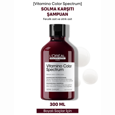 Loreal Professionnel Paris Serie Expert Vitamino Color Spectrum Boyalı Saçlar İçin Solma Karşıtı Şampuan 300 ml - Saç renginin korunmasına yardımcı olan, solmayı engelleyen formül.