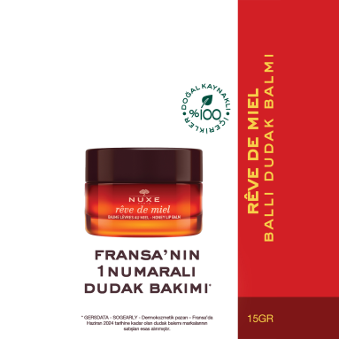 Nuxe Reve De Miel Baume Besleyici ve Onarıcı Ballı Dudak Balsamı 15 g - Dudakları besleyip onaran, ballı nemlendirici dudak balsamı