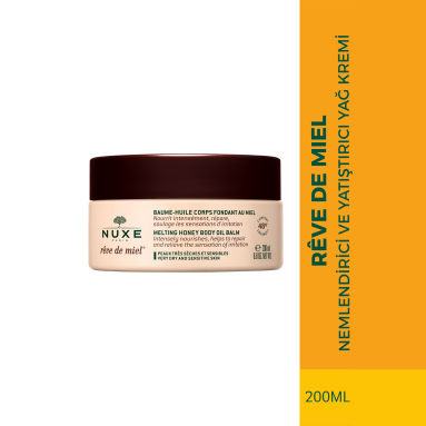 Nuxe Reve De Miel Body Oil Balm Ballı Vücut Balsamı 200 ml - Cildi besleyip nemlendirirken, ballı formülüyle pürüzsüz bir cilt sağlayan vücut balsamı