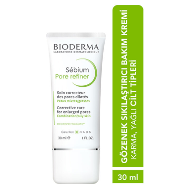 Bioderma Sebium Pore Refiner Krem 30 ml – Ciltteki gözenekleri sıkılaştırıp pürüzsüzleştiren, 30 ml'lik Bioderma Sebium gözenek sıkılaştırıcı krem.