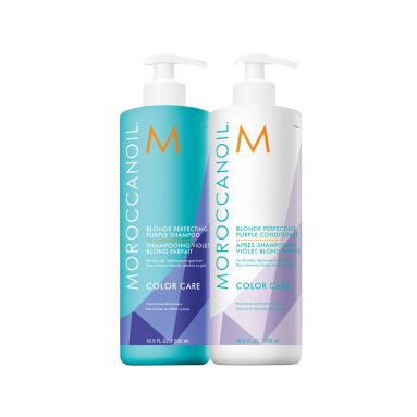 MOROCCANOIL Color Care Blonde Perfecting Sarı ve Gri Saçlar İçin Şampuan ve Saç Krem Seti
