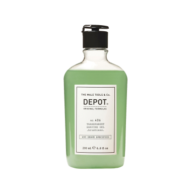 Depot No. 406 Transparent Shaving Gel Fırçasız Tıraş Jeli 200 ml