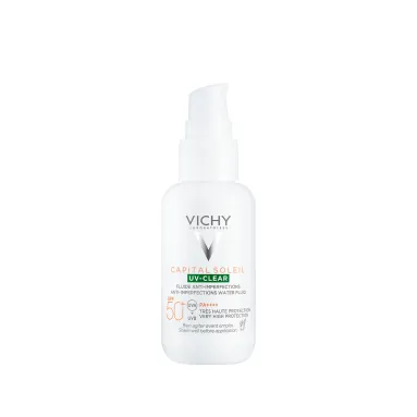Vichy Capital Soleil UV Clear Spf 50+ Yağlanma ve Cilt Kusurlarına Karşı Güneş Kremi 40 ml