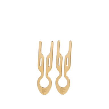 Fiona Franchimon Nº 1 HAIRPIN Petite Çelik Saç Tokası Yellow Gold 2 Adet