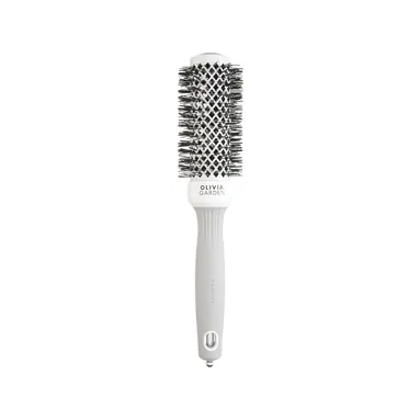 Olivia Garden Expert Blowout Shine Beyaz ve Gri Fön Fırçası 35