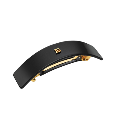 Balmain Cellulose Acetate Barrette Pour Cheveux Saç Tokası Büyük Siyah