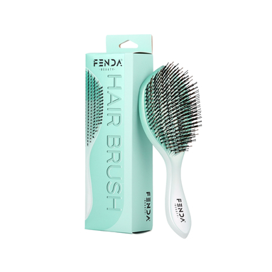 Fenda Profesyonel 4 Pinli Geniş Başlık Saç Fırçası Aurora Green